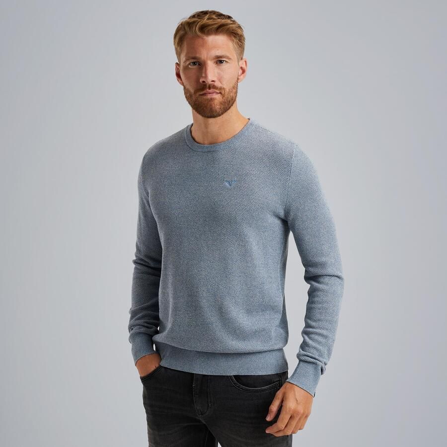 PME LEGEND Heren Truien & Vesten R-neck Cotton Modal Blauw - Foto 5