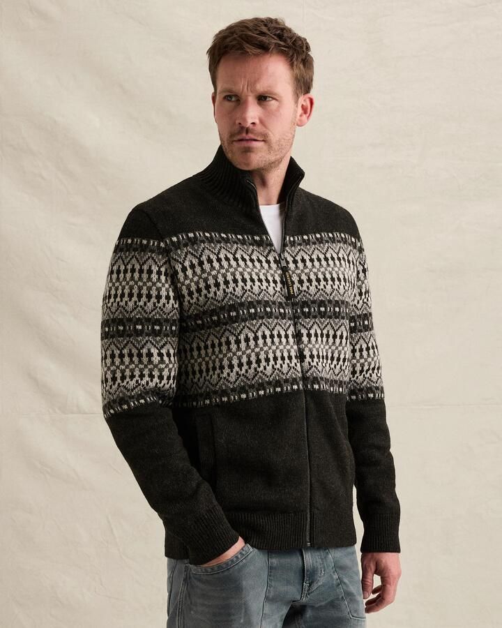 PME LEGEND Vest met ingebreid kabelpatroon