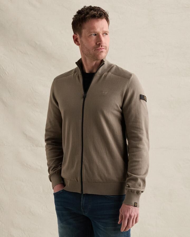 PME LEGEND Vest van 100% katoen met ritssluiting