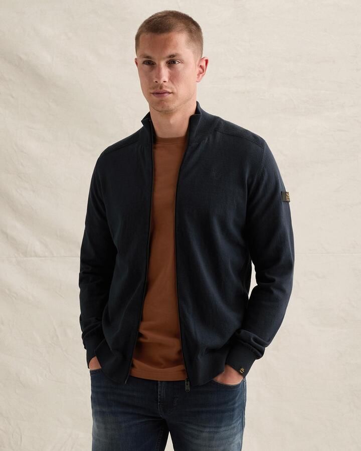 PME LEGEND Vest van 100% katoen met ritssluiting