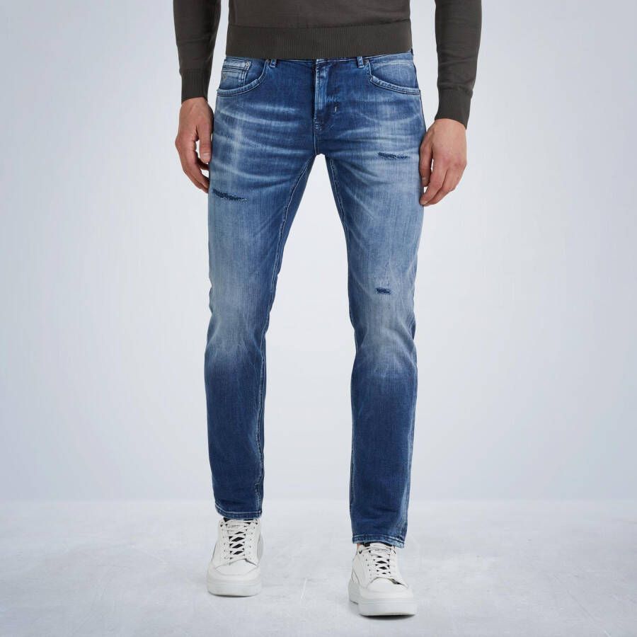 PME Legend Tailwheel slim fit jeans met repair marks