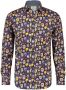 A fish named fred casual overhemd slim fit donkerblauw geprint katoen - Thumbnail 2
