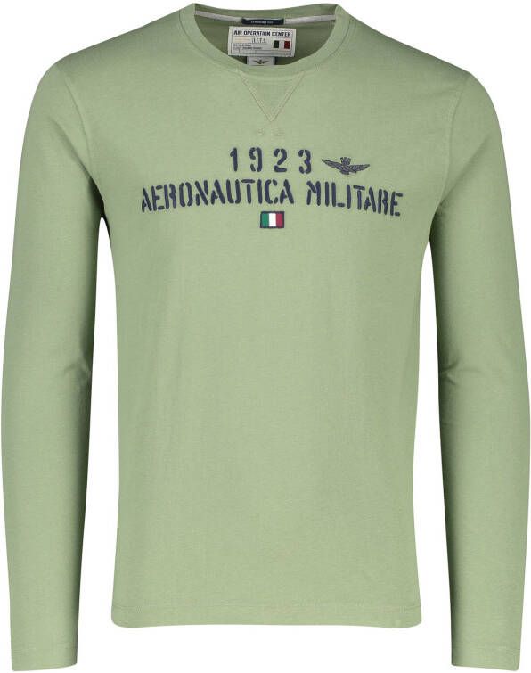 Aeronautica militare t-shirt lange mouw legergroen