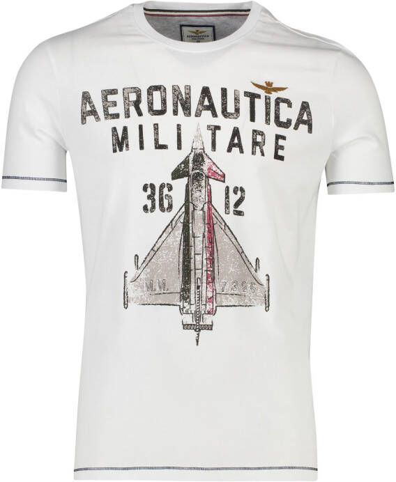 Aeronautica militare t-shirt ronde hals wit