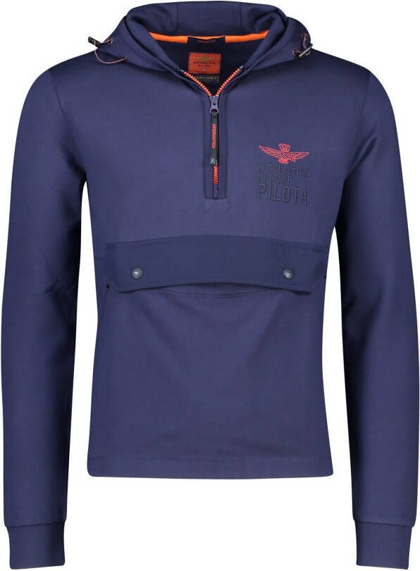Aeronautica militare Donkerblauwe Sweater in Slim Fit Blue Heren