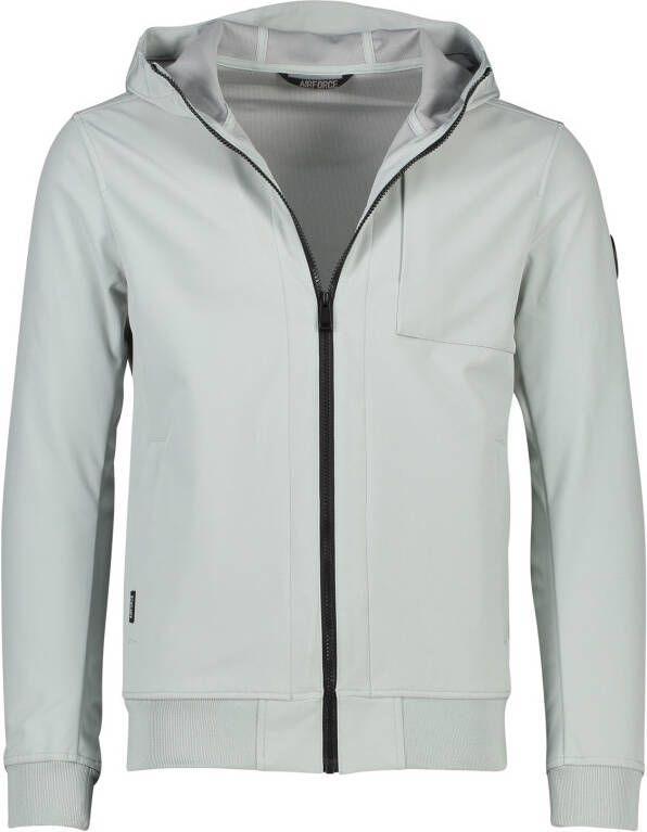 Airforce tussenjas grijs Softshell met capuchon