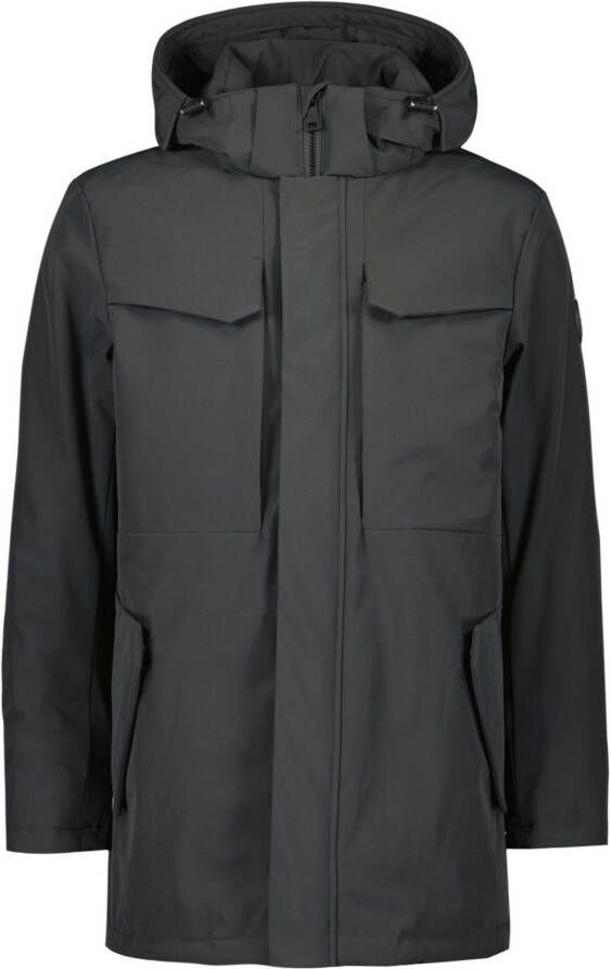 Airforce Grijze Winterjas met Rits Gray Heren