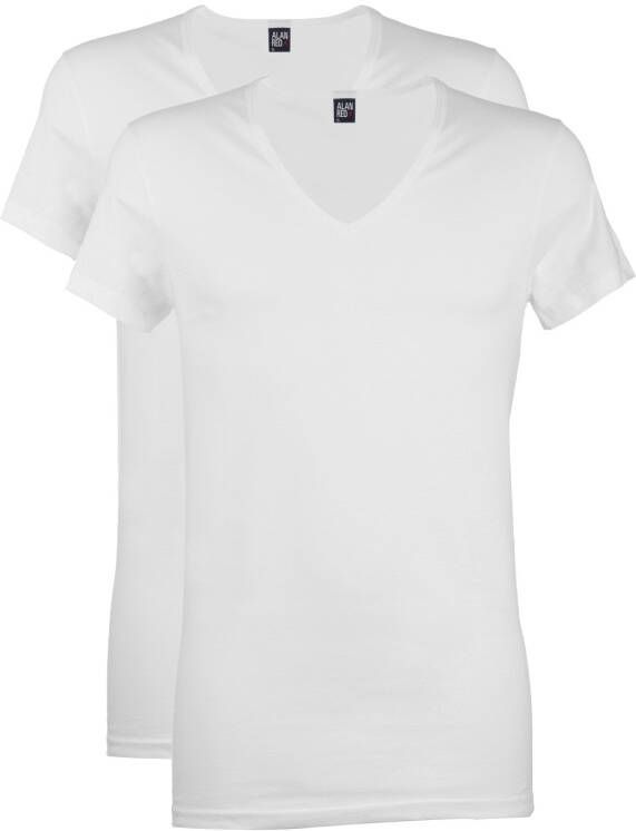 Alan Red Dean V-Hals T-Shirt Wit (2Pack) - Foto 2