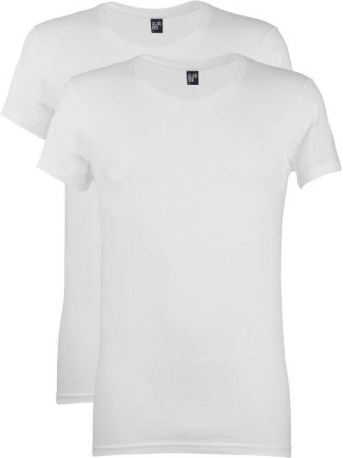 Alan Red T-shirt James Brede O-Hals Wit (2Pack)