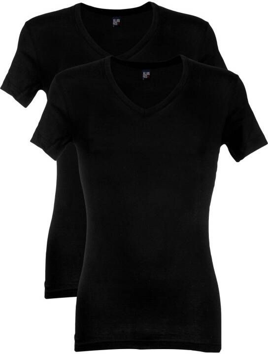 Alan Red T-shirt Korte Mouw V-Hals Dean T-Shirt (2Pack) Zwart - Foto 4