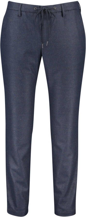 Alberto Donkerblauwe Katoenen Chino Broek Blue Heren
