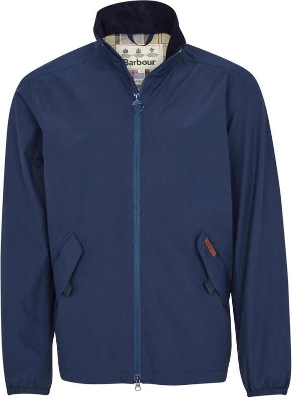 Barbour zomerjas donkerblauw effen rits normale fit