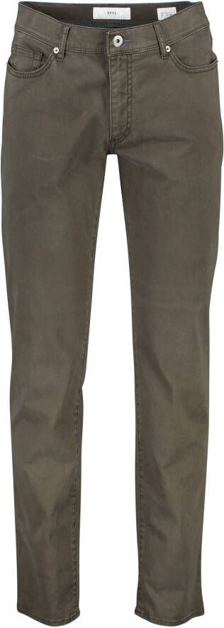 BRAX broek Cadiz Straight Fit legergroen 5-pocket