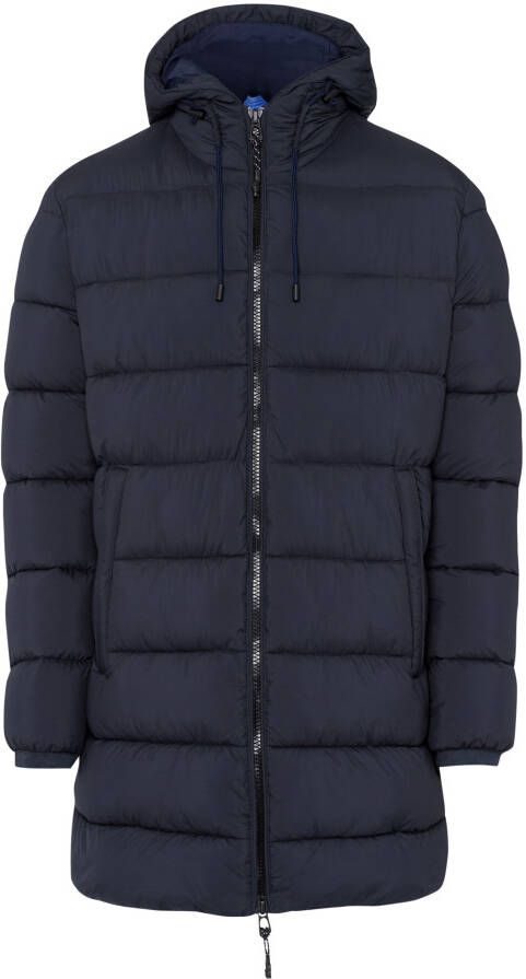 BRAX jack donkerblauw effen rits normale fit synthetisch