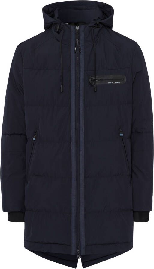 BRAX jack donkerblauw effen rits normale fit met borstzak