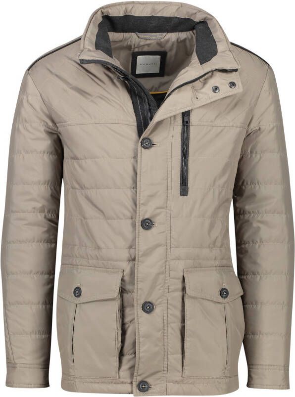 Bugatti Beige Winterjas met Rits en Knoop Beige Heren