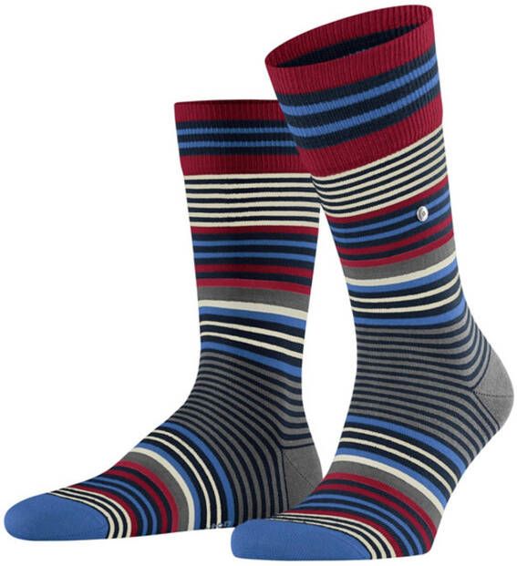 Burlington sokken bordeaux gestreept