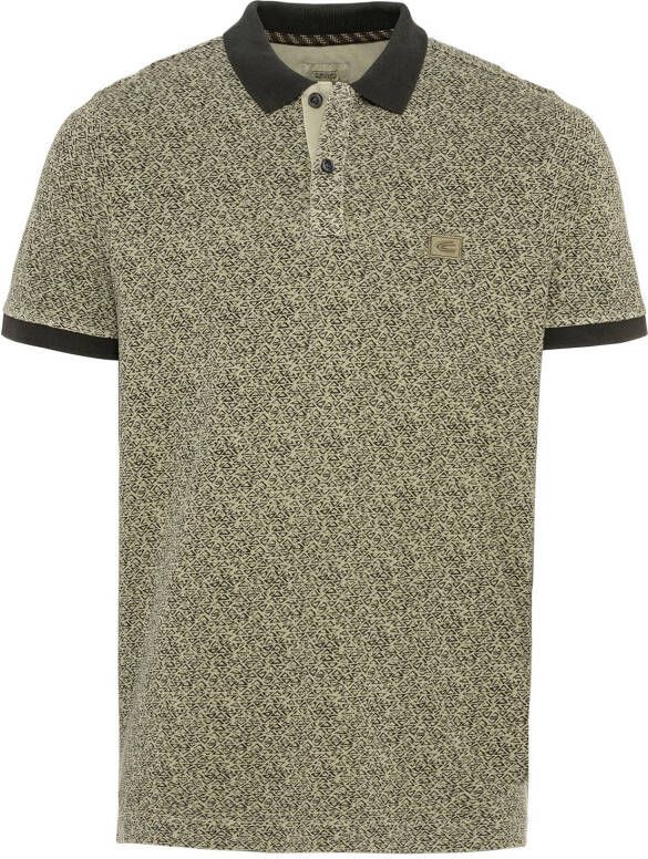 Camel active polo beige zwart print