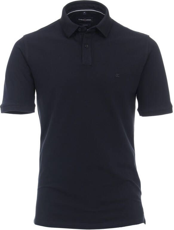 Casa Moda T-shirt Polo Stretch Donkerblauw