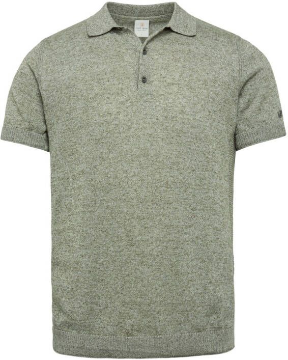 Cast Iron poloshirt melange groen