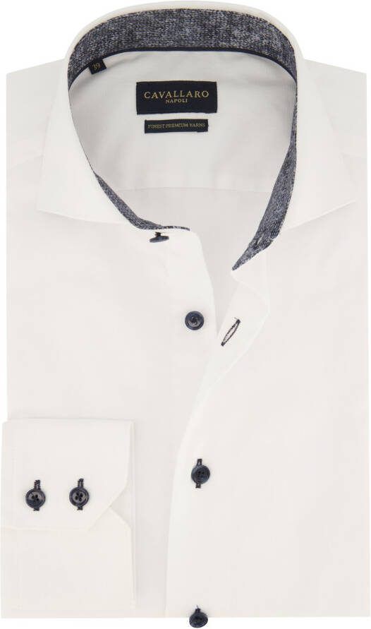 Cavallaro business overhemd Biaglio slim fit wit effen katoen