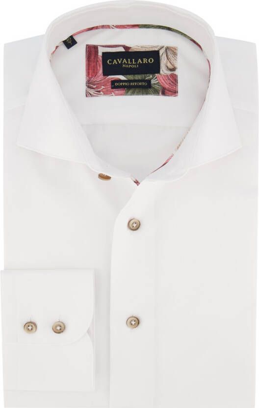 Cavallaro overhemd mouwlengte 7 wit