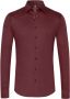 Desoto business overhemd slim fit bordeaux rood effen katoen - Thumbnail 1