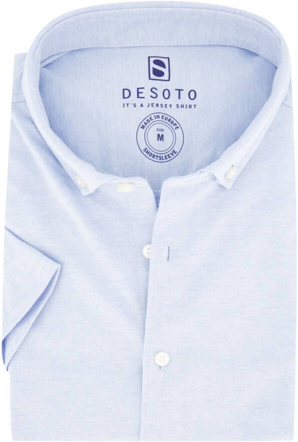 Desoto overhemd korte mouw lichtblauw
