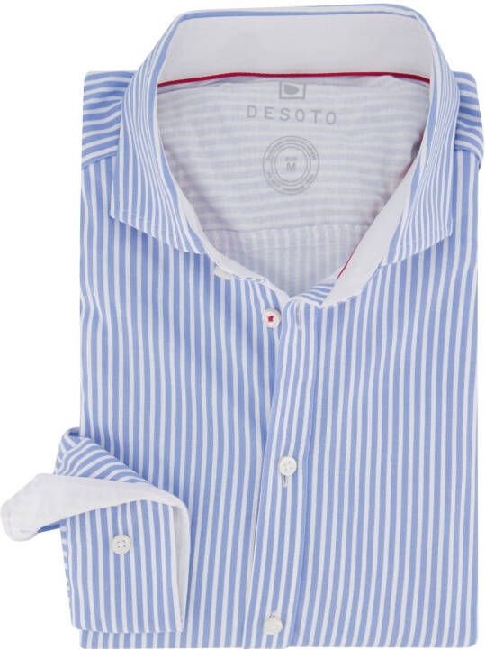 Desoto overhemd strepen blauw wit