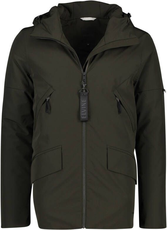 Elvine Donkergroene Gewatteerde Jas Cole