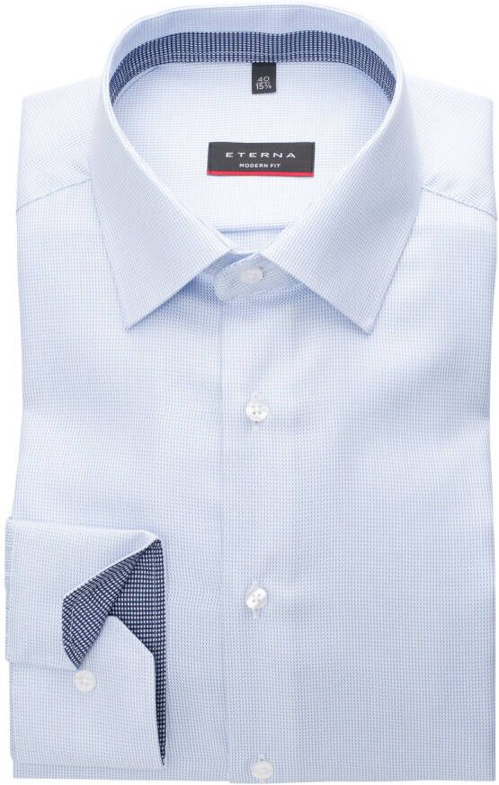 Eterna Regular fit zakelijk overhemd met effen structuur