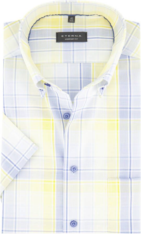 Eterna overhemd Comfort Fit korte mouw geruit