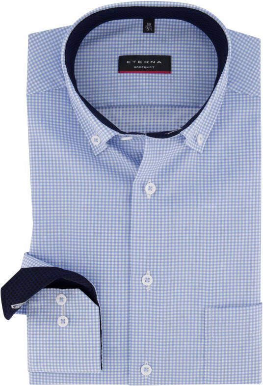 Eterna Overhemd met lange mouwen MODERN FIT NON IRON (strijkvrij)