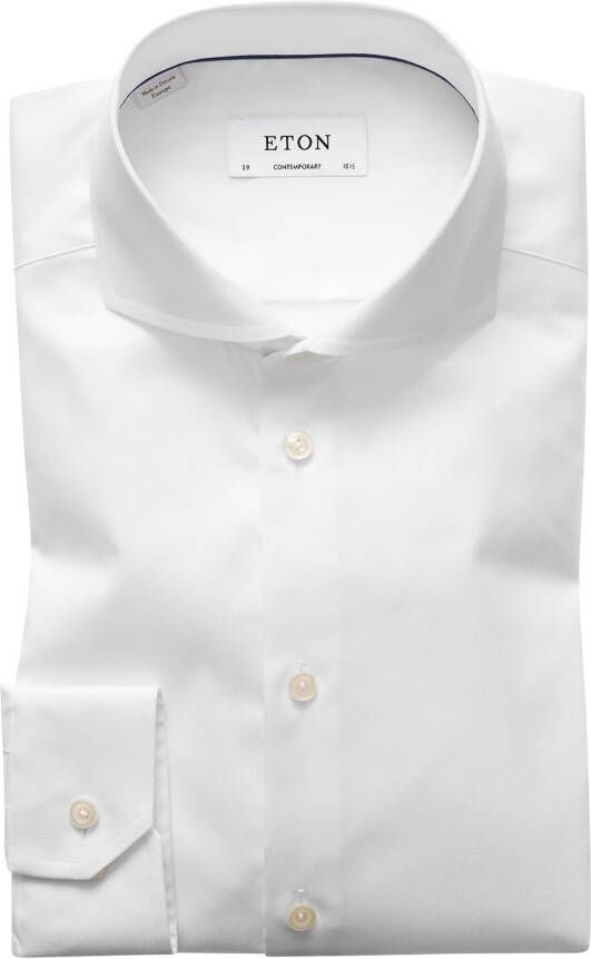 Eton Witte overhemden met lange mouwen White Heren