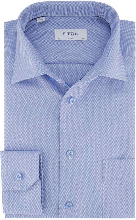 Eton Overhemd Classic Fit blauw motief