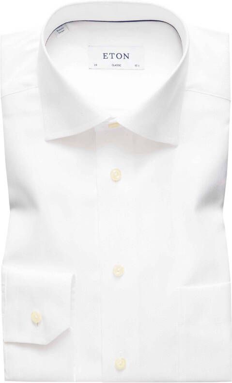 Eton overhemd Classic Fit wit borstzak