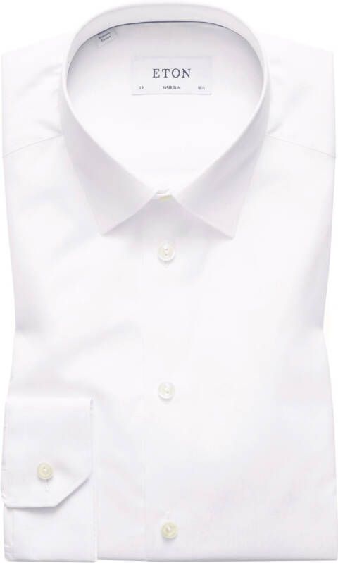 Eton overhemd Super Slim poplin wit