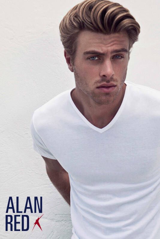 Alan Red t-shirt Vermont donkerblauw effen katoen - Foto 3