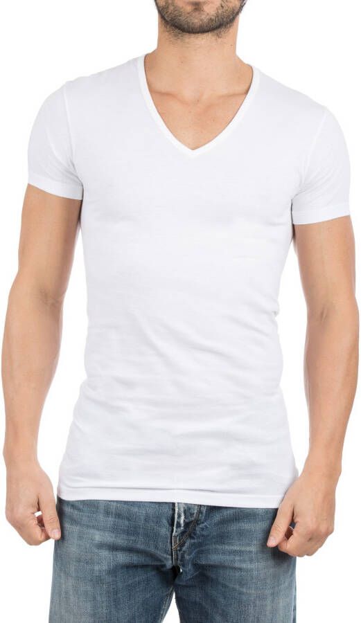 Alan Red Dean V-Hals T-Shirt Wit (2Pack) - Foto 3