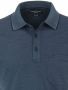 Casa Moda blauw poloshirt gemeleerd met borstzak - Thumbnail 3