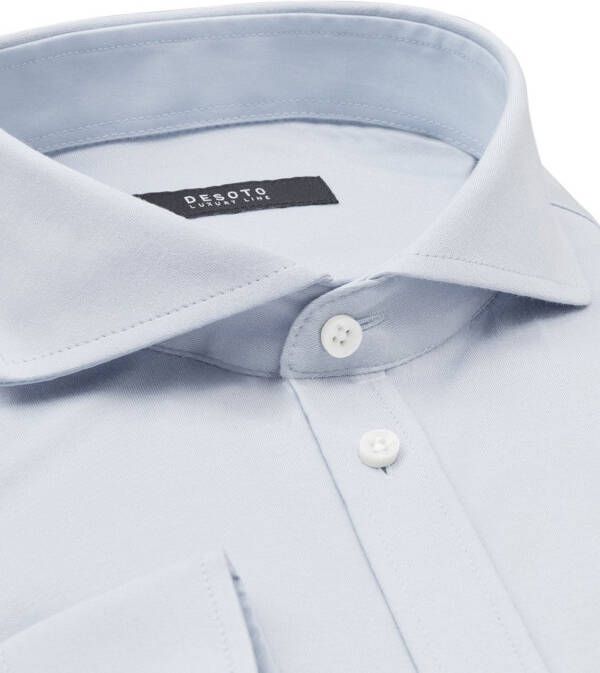 Desoto overhemd business lichtblauw slim fit effen katoen