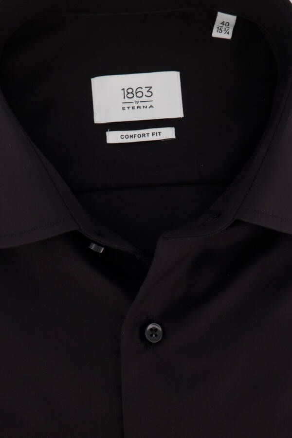 Eterna ocverhemd Comfort Fit mouwlengte 7 zwart
