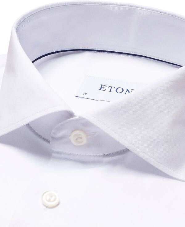 Eton business overhemd slim fit wit effen katoen