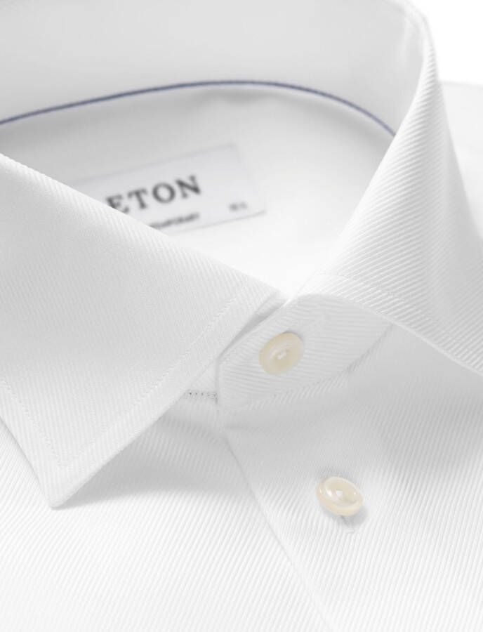 Eton Overhemd wit twill contemporary fit