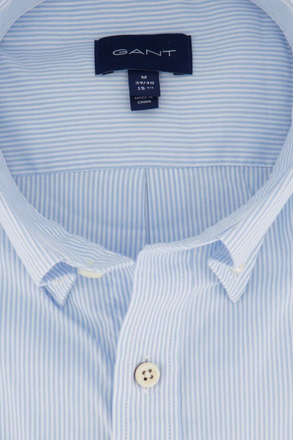 Gant Korte mouwen overhemd Lichtblauw strepen