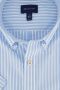 Gant Gestreept Casual Overhemd Korte Mouw Lichtblauw Blue Heren - Thumbnail 5