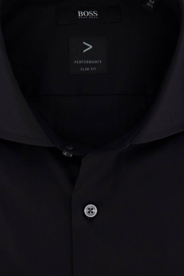 Hugo Boss Overhemd zwart Slim Fit P-Hank