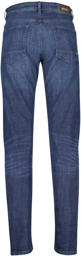 Hugo Boss pantalon donkerblauw effen denim jeans katoen