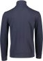 Hugo Boss sweater opstaande kraag donkerblauw effen katoen - Thumbnail 9