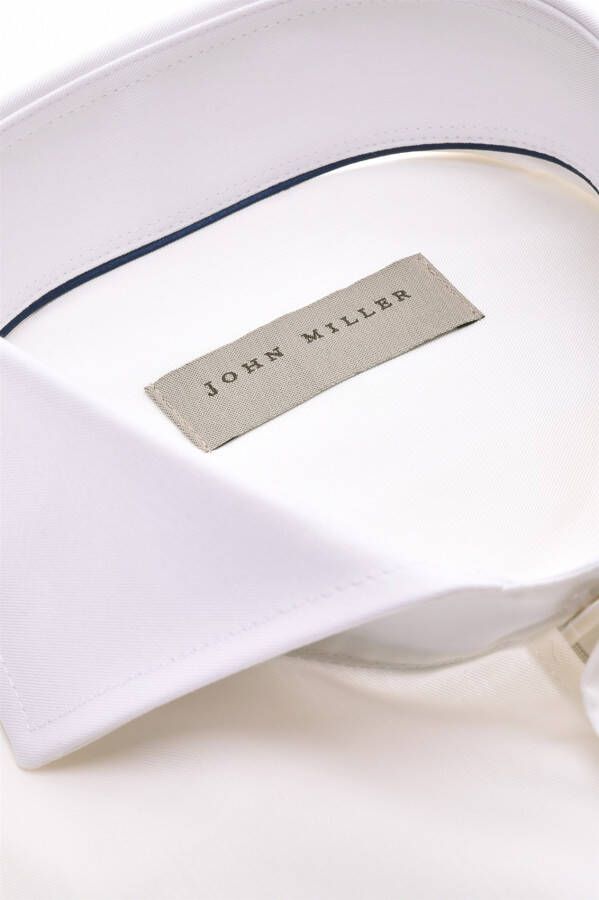 John Miller business overhemd Tailored Fit wit effen katoen